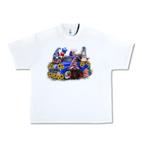White 4th of July gnomes with truck Urban Heavy Tee - CowGirlArtShop