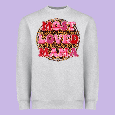 Most Loved Mama Heavyweight Sweatshirt Designed By Texasbilliewilder