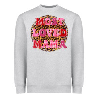Heather Grey most loved mama Heavyweight Sweatshirt - texasbilliewilder