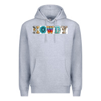 Heather Grey howdy Premium Hoodie - AdoDesignShop
