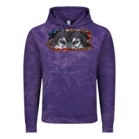 Cloud Purple wolf eyes american flag Vintage Hoodie - RanaPortraitStore