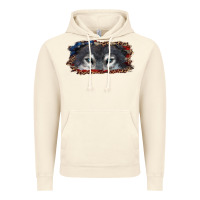 Vintage Artic wolf eyes american flag Vintage Hoodie - RanaPortraitStore