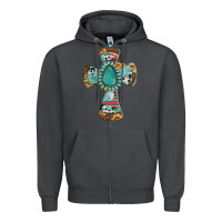 Smoke cross with leopard sunflower gemstone serape cowhide Zipper Hoodie - Artiststas