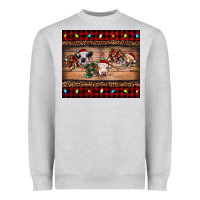 Heather Grey hohoho christmas cows Heavyweight Sweatshirt - RanaPortraitStore