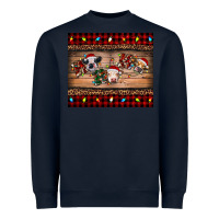 Navy hohoho christmas cows Heavyweight Sweatshirt - RanaPortraitStore