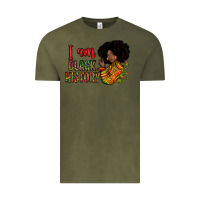 Vintage Olive I am black history Vintage Tee - Zillion Design Studio