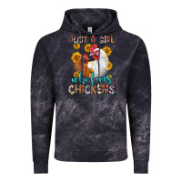 Cloud Black just a girl who loves chickens Vintage Hoodie - Zillion Design Studio