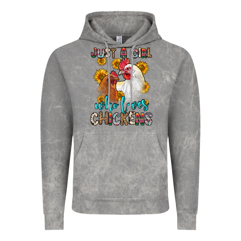 Just A Girl Who Loves Chickens Vintage Hoodie by Zillion Design Studio | Teevron