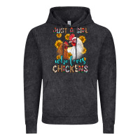 Vintage Black just a girl who loves chickens Vintage Hoodie - Zillion Design Studio