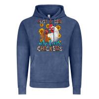 Vintage Denim just a girl who loves chickens Vintage Hoodie - Zillion Design Studio