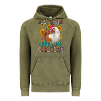 Vintage Olive just a girl who loves chickens Vintage Hoodie - Zillion Design Studio
