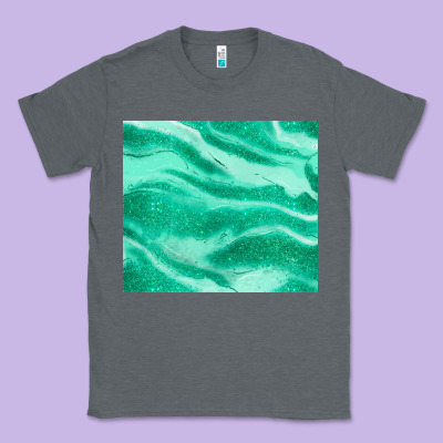 Green Glitter Classic Tee Designed By Jahusdesignshop