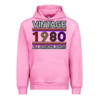 Fuchsia Pink Vintage 1980 Birthday Urban Hoodie - Bettercallsaul