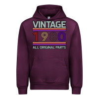 Mauve Wine Vintage 1980 Birthday Urban Hoodie - Bettercallsaul
