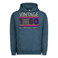 Pigment Midnight Navy Vintage 1980 Birthday Urban Hoodie - Bettercallsaul