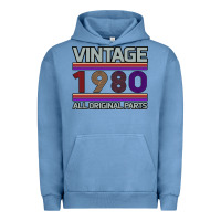 Pigment Pebble Blue Vintage 1980 Birthday Urban Hoodie - Bettercallsaul