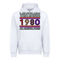 White Vintage 1980 Birthday Urban Hoodie - Bettercallsaul