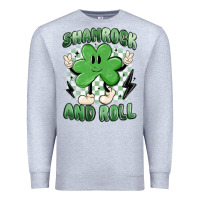 Heather Grey shamrock and roll Premium Sweatshirt - MaliasSmallBusiness