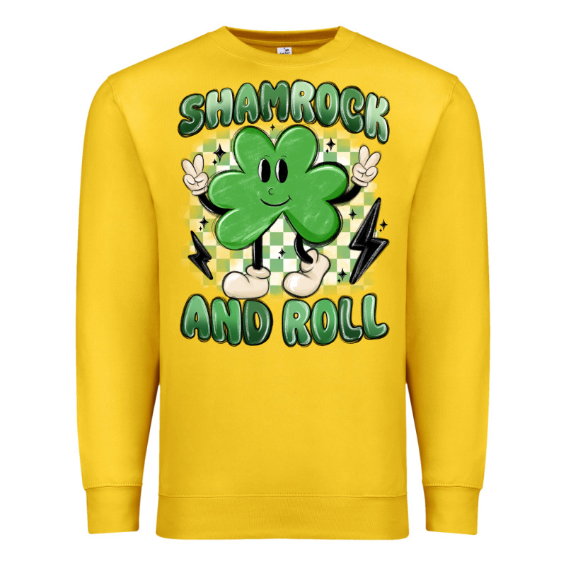 Shamrock And Roll Premium Sweatshirt by MaliasSmallBusiness | Teevron