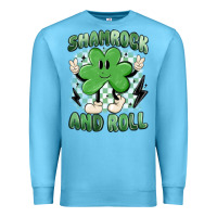 Ocean Blue shamrock and roll Premium Sweatshirt - MaliasSmallBusiness