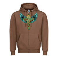 Chestnut wing cross Zipper Hoodie - Artiststas