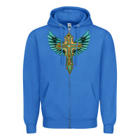 True Royal wing cross Zipper Hoodie - Artiststas