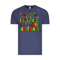 Vintage Denim I paused my game to celebrate Juneteenth Vintage Tee - Zillion Design Studio