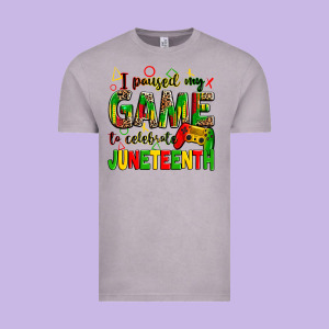 I Paused My Game To Celebrate Juneteenth Vintage Tee Designed By Zillion Design Studio