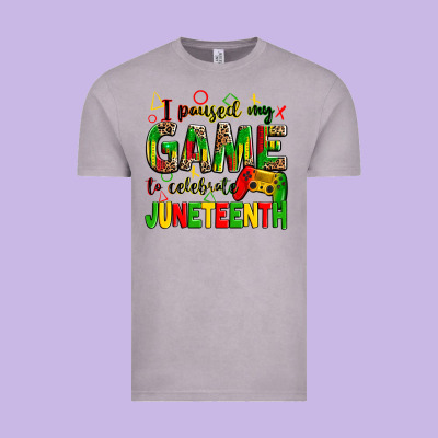 I Paused My Game To Celebrate Juneteenth Vintage Tee Designed By Zillion Design Studio