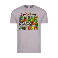 Vintage Zinc I paused my game to celebrate Juneteenth Vintage Tee - Zillion Design Studio