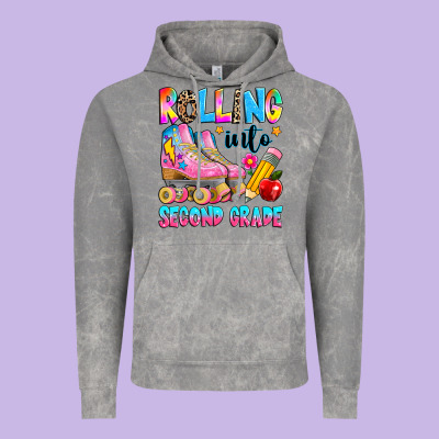 Rolling Into Second Grade Vintage Hoodie Designed By Texasbilliewilder