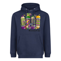 Navy mardi gras teacher life Heavyweight Hoodie - MaliasSmallBusiness
