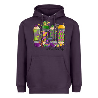 Plum mardi gras teacher life Heavyweight Hoodie - MaliasSmallBusiness