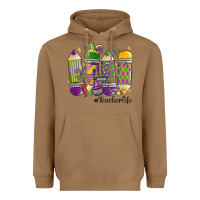 Toasted Coconut mardi gras teacher life Heavyweight Hoodie - MaliasSmallBusiness