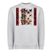 Heather Grey ho ho ho christmas cow Heavyweight Sweatshirt - RanaPortraitStore
