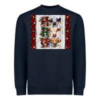 Navy ho ho ho christmas cow Heavyweight Sweatshirt - RanaPortraitStore