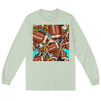 Matcha football leopard turquoise cowhide sunflower seamless pattern Long Sleeve Tee - JahusDesignShop