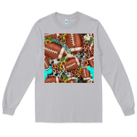 Moon Dust football leopard turquoise cowhide sunflower seamless pattern Long Sleeve Tee - JahusDesignShop
