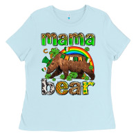 Baby Blue st patricks mama  bear Ladies Tee - AdoDesignShop