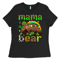 Black st patricks mama  bear Ladies Tee - AdoDesignShop