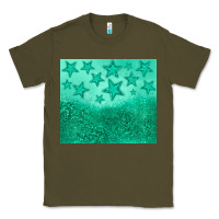 Army Green green glitter star Classic Tee - JahusDesignShop