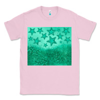 Bubblegum Pink green glitter star Classic Tee - JahusDesignShop