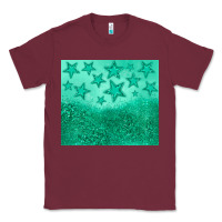 Burgundy green glitter star Classic Tee - JahusDesignShop