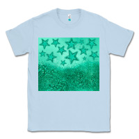 Dusty Blue green glitter star Classic Tee - JahusDesignShop