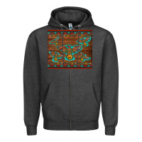 Charcoal Heather western thunderbird and arrow with aztec leopard Zipper Hoodie - Artiststas