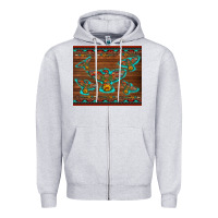 Heather Grey western thunderbird and arrow with aztec leopard Zipper Hoodie - Artiststas