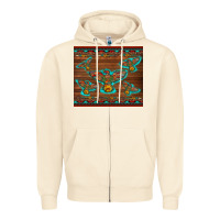 Sandshell western thunderbird and arrow with aztec leopard Zipper Hoodie - Artiststas