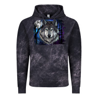 Cloud Black wolf and full moon Vintage Hoodie - RanaPortraitStore