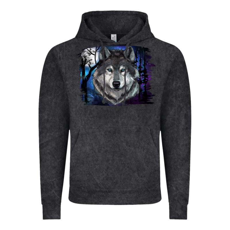 Wolf And Full Moon Vintage Hoodie by RanaPortraitStore | Teevron