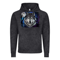 Vintage Black wolf and full moon Vintage Hoodie - RanaPortraitStore